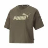 Puma Essentials Logo Cropped Tee Womens